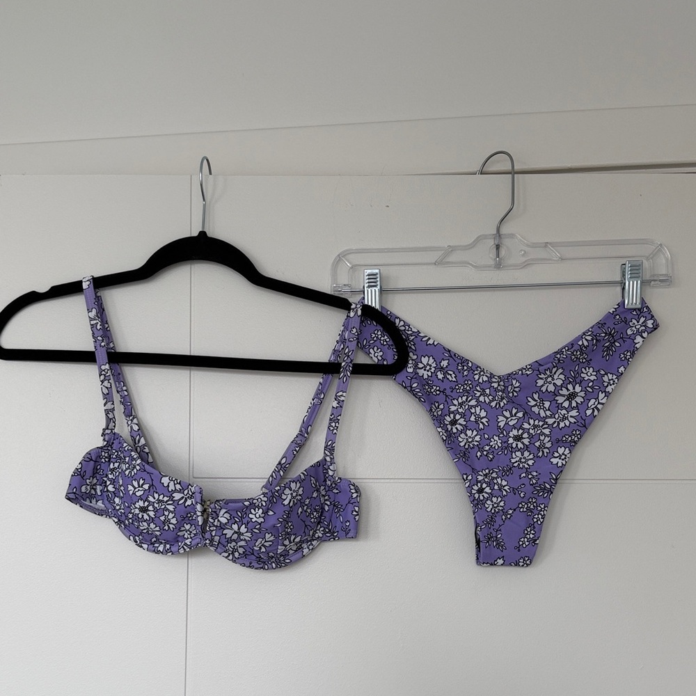 Floral Purple Bikini Set